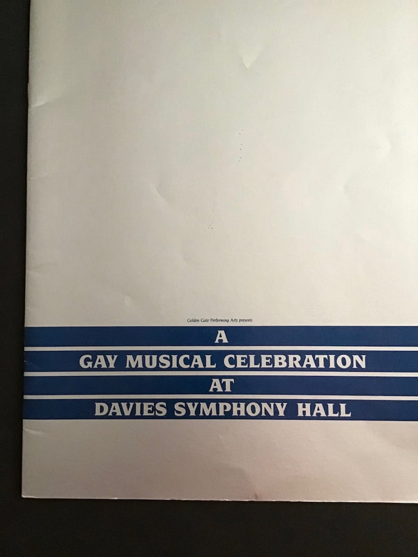 A Gay Musical Celebration at Davies Symphony Hall program cover