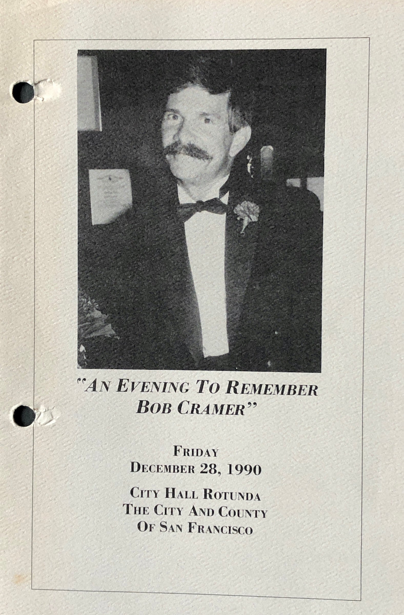 An Evening To Remember Bob Cramer program cover