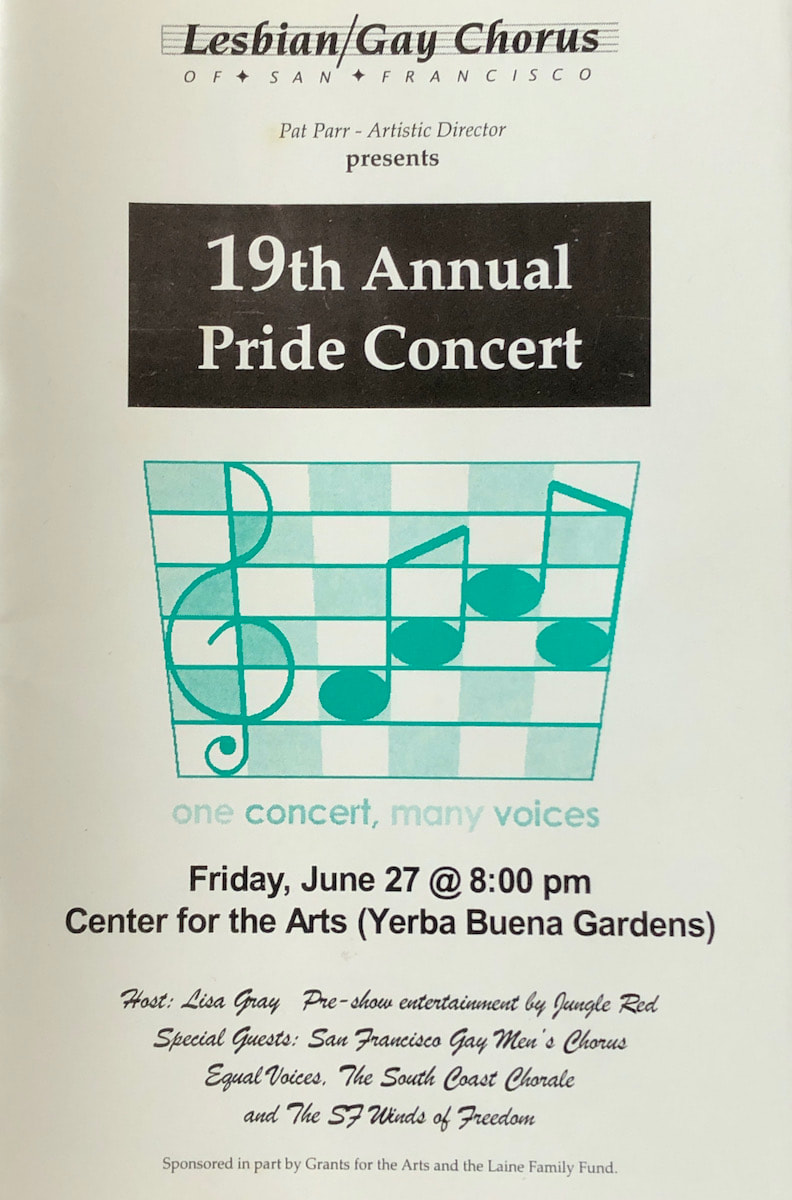 Pride concert program 1997