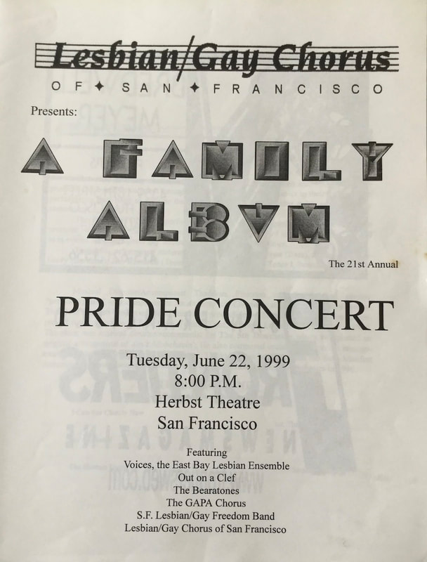 Pride concert program 1999